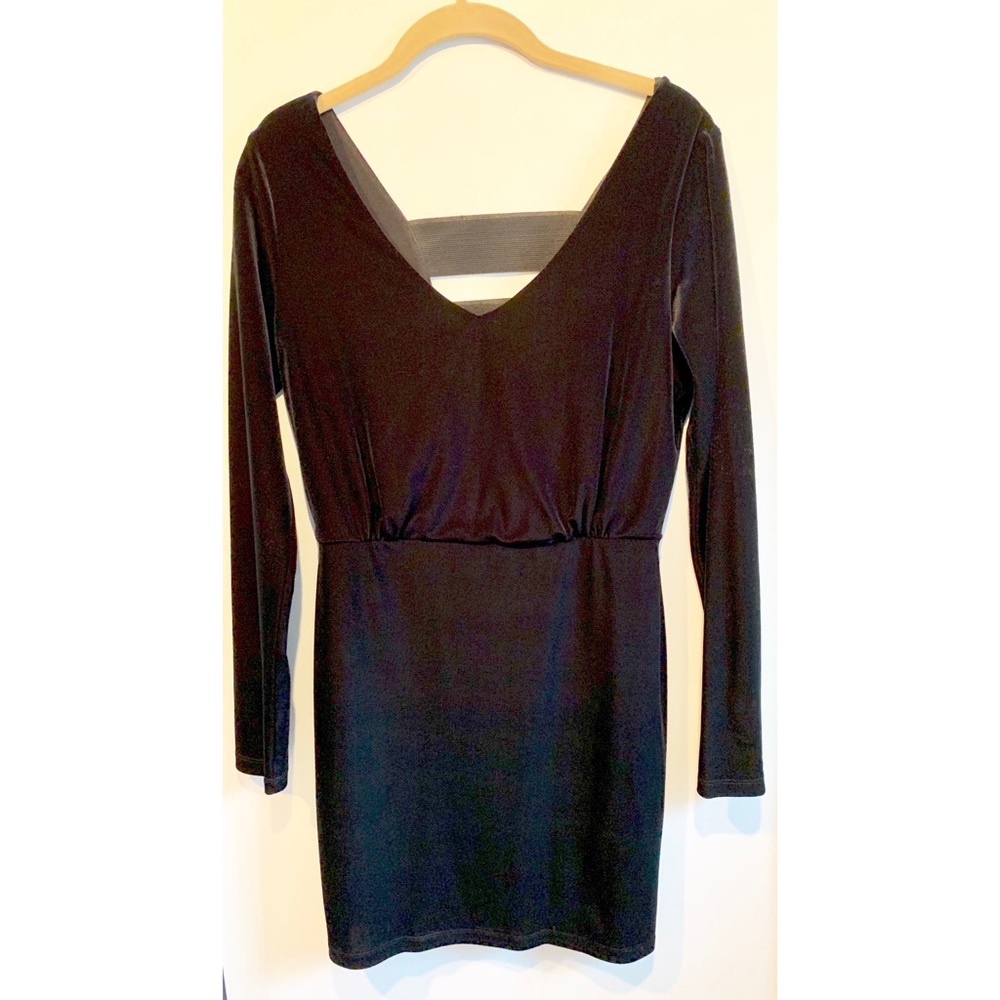 BCBG velvet long sleeve cocktail dress